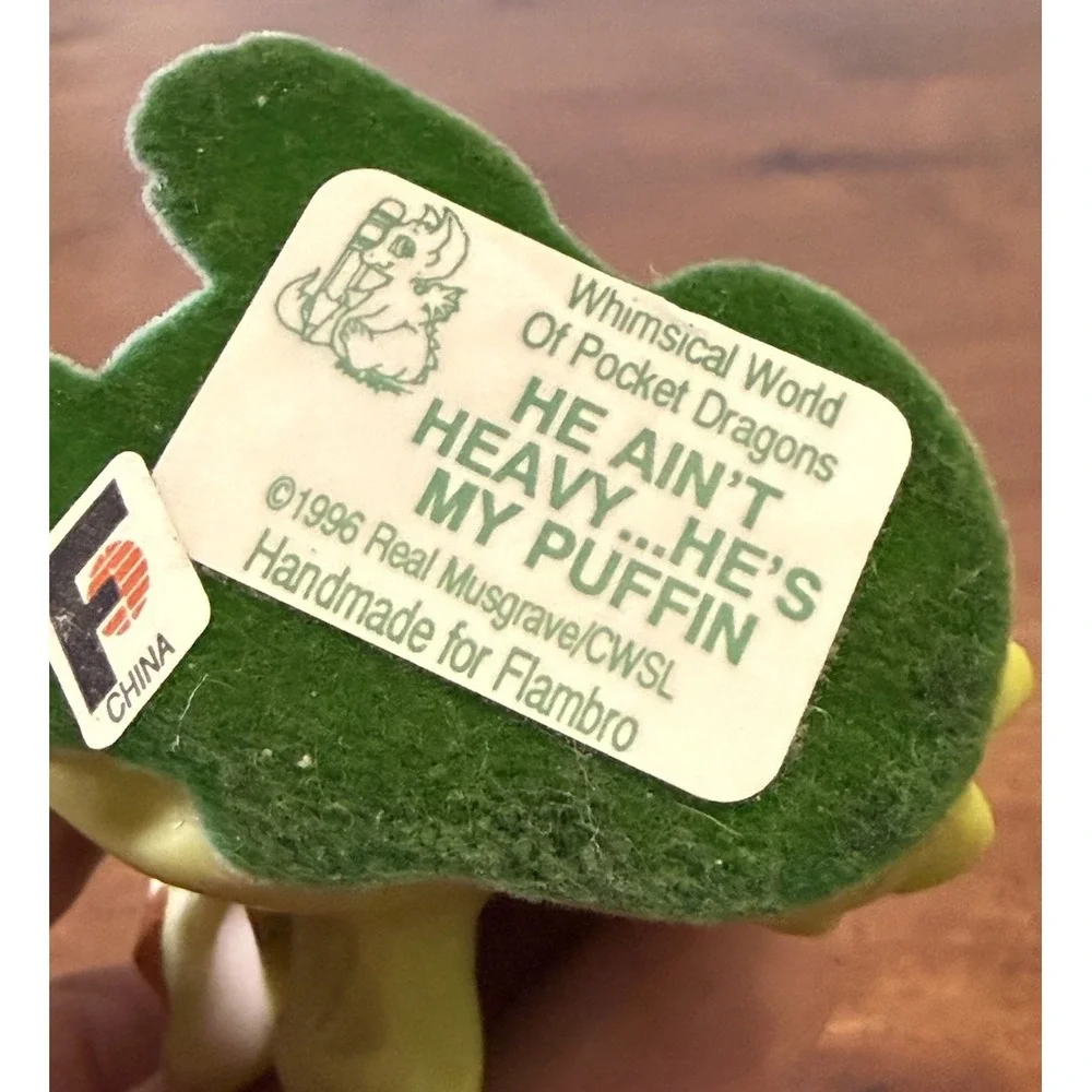Whimsical World of Pocket Dragons Real Musgrave "He Ain't Heavy He's My Puffin" - Picture 5 of 5